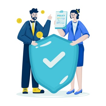 Business investment insurance illustration vector