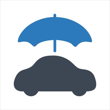 Car insurance icon. Car safe icon vector