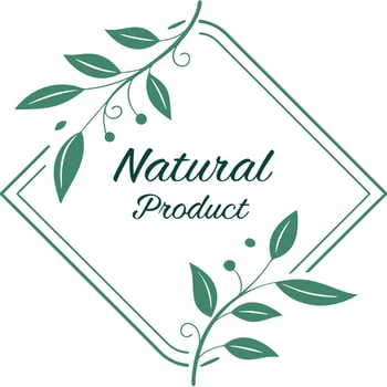 Natural product logo with leaves vector
