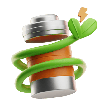 Battery Sustainable energy illustration 3D png