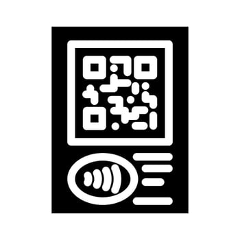 nfc tap to connect glyph icon illustration vector