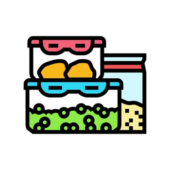 proper food storage food safety color icon illustration vector