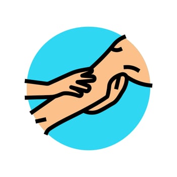 calves massage therapy color icon illustration vector