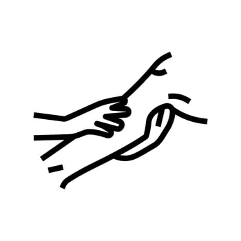 calves massage therapy line icon illustration vector