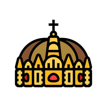 crown emperor byzantine color icon illustration vector