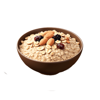 Oatmeal with almonds and cranberries png