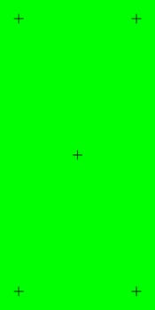 Vertical chroma key green screen with motion tracking marks. Ideal for adding VFX in social media videos. template. vector