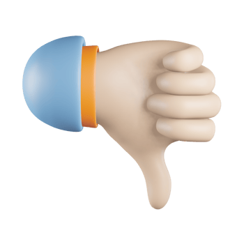 Hand Dislike 3D Icon png