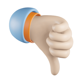 Hand Thumbs Down 3D Icon png
