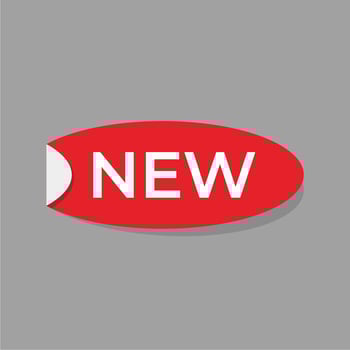 New red sticker. illustration. vector