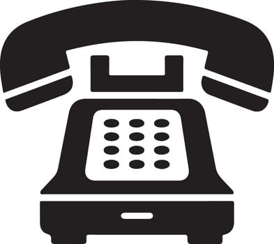 Unique Telephone Silhouette Ideal for Branding vector