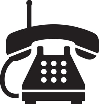 Creative Telephone Silhouette for Graphic Projects vector