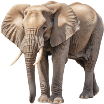 African Elephant Clipart for Storybooks and Nature Narratives. . png