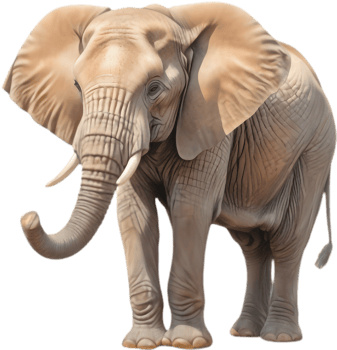 African Elephant Clipart Featuring Strong Mother-Calf Bond. . png
