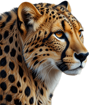 Graceful Cheetah Clipart Perfect for Artistic Animal Collections. . png