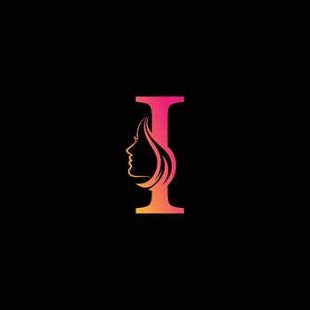 I beauty logo design, I spa logo desigin template vector