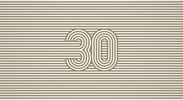 Number 30 logo design Inspiration, Number 30 logo multi line style that blends into the line background, flat design logo template, illustration vector