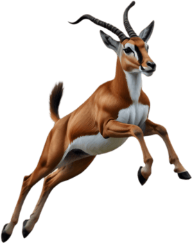 Captivating Springbok Clipart for Educational Wildlife Resources. . png