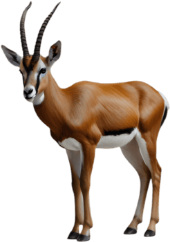 Expressive Springbok Clipart for Use in Environmental Campaigns. . png