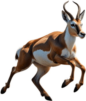 Dynamic Springbok Clipart Showcasing Leap and Graceful Posture. . png