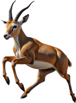 Majestic Springbok Clipart Featuring Natural Colors and Patterns. . png