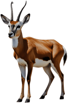 Playful Springbok Clipart for Environmental Awareness Campaigns. . png