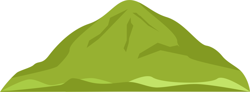 mountain landscape view flat illustration png