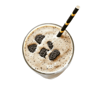 Delicious Oreo Milkshake in a Glass for Summer Treats on transparent background png