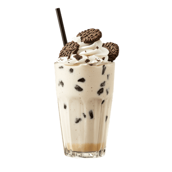 Indulgent Samoas Cookies and Cream Coconut Milkshake Recipe on transparent background png
