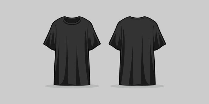 Black Tshirt Mockup Design vector