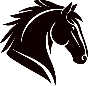horse head silhouette vector