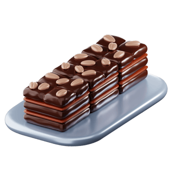 3D Brownies Illustration png