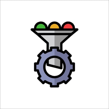 A gear wheel with balls inside it vector