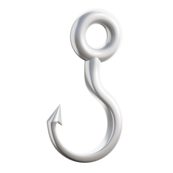 3D Fishing Hook Illustration png