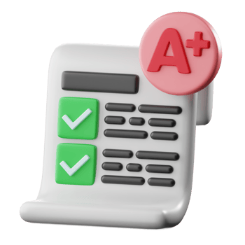 3D Grade Illustration png