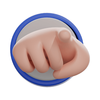 3D Index Pointing At The Viewer Illustration png