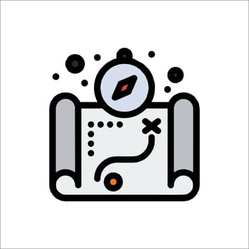 A black and white icon of a clock with a dot on it vector