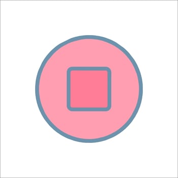 A pink square with a blue square in the middle vector