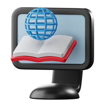 3D Online Learning Illustration png
