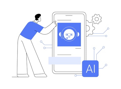 Intelligent bots isolated cartoon illustrations. vector