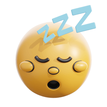 3D Retro Sleeping Face Emoji Emoticon png
