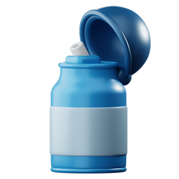 3D Water Bottle Illustration png