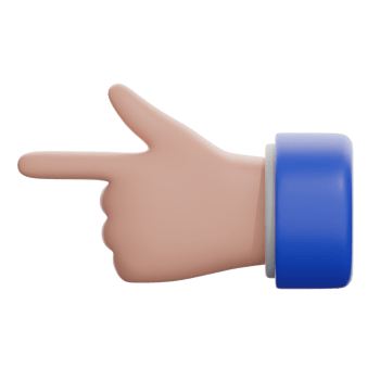 3D White Left Pointing Backhand Index Illustration png