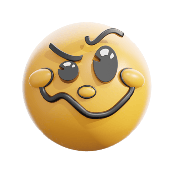 3D Retro Woozy Face Emoticon Design png