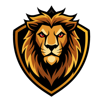 Lion Mascot Logo Emblem Isolated Background png