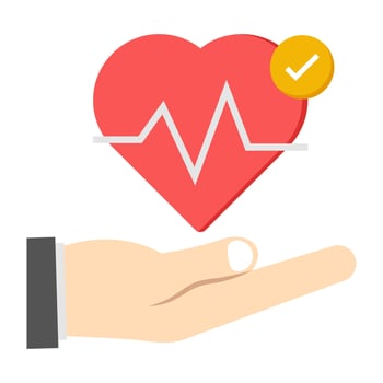 Modern design icon of heart care vector