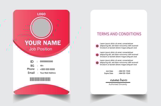 Red Corporate ID Card Design Template vector