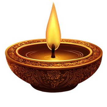 Oil lamp lights a serene scene png