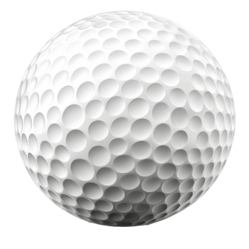 Textured golf ball on white backdrop png