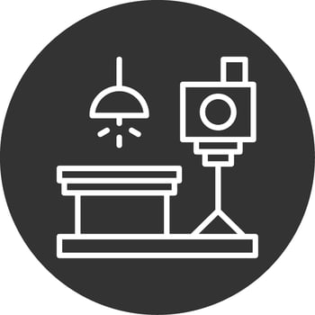 Photo Studio Line Multi Circle Icon vector